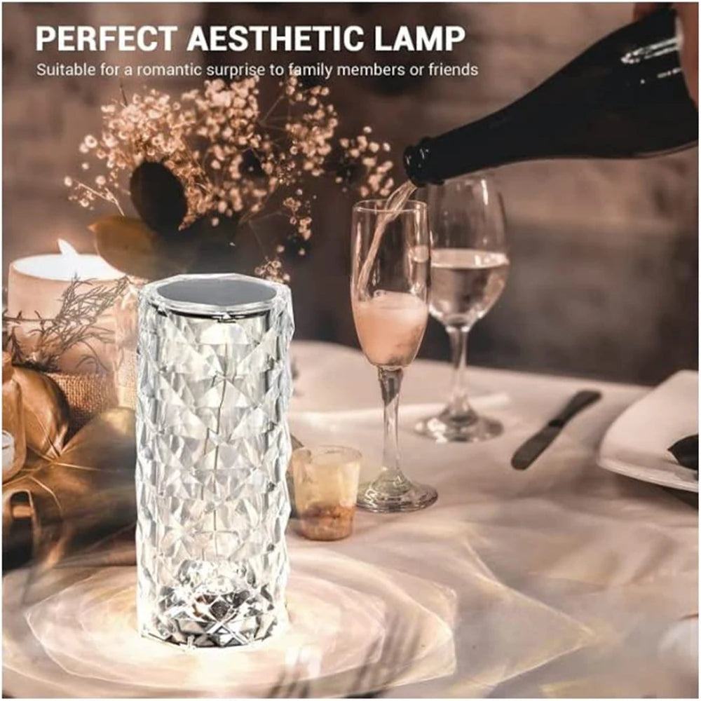 RGB Color Changing Crystal Table Lamp with Remote Control